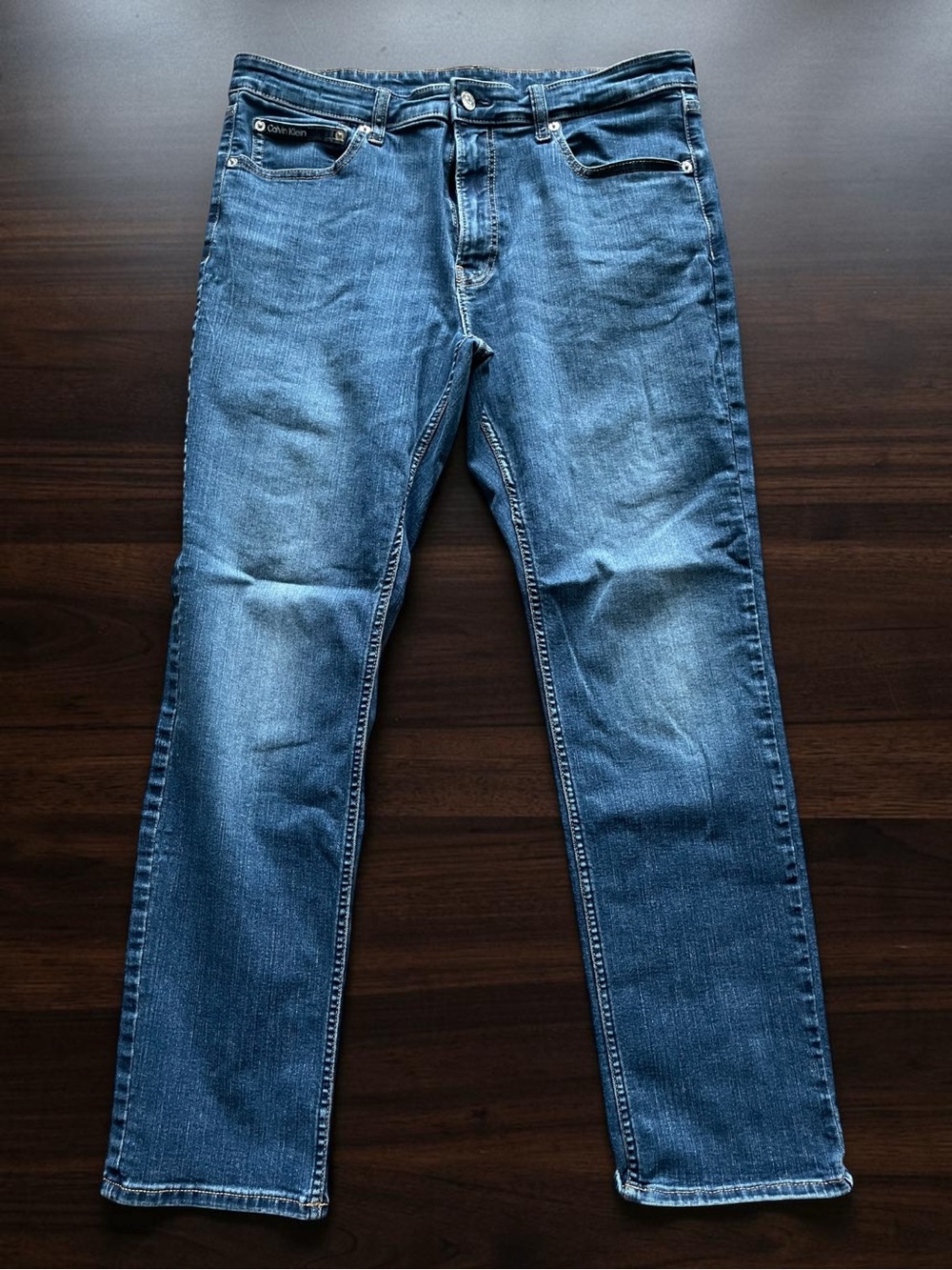 Calvin Klein Men’s Slim Straight Blue Jeans Size 36x32